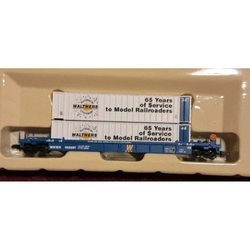 Walthers N Scale 949-2 SA Double Stack Container‎ Flat Car 193297